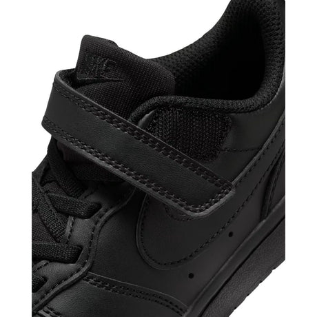 Sneakers Nike Court Borough nere da bambino con strappo e lacci elastici