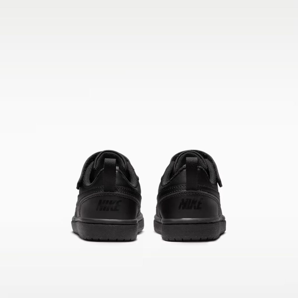 Sneakers Nike Court Borough nere da bambino con strappo e lacci elastici