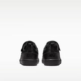 Sneakers Nike Court Borough nere da bambino con strappo e lacci elastici