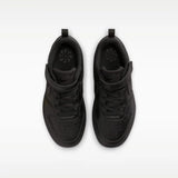 Sneakers Nike Court Borough nere da bambino con strappo e lacci elastici