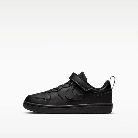 Sneakers Nike Court Borough nere da bambino con strappo e lacci elastici