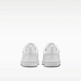 Sneakers Nike Court Borough bianche da bambino con strappo e lacci elastici