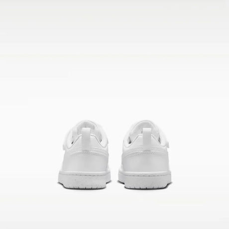 Sneakers Nike Court Borough bianche da bambino con strappo e lacci elastici