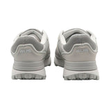 Sneakers da uomo Paciotti 4US grigie in mesh e ecopelle, logo laterale esteso e suola running in contrasto.