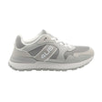 Sneakers da uomo Paciotti 4US grigie in mesh e ecopelle, logo laterale esteso e suola running in contrasto.