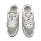 Sneakers da uomo Paciotti 4US grigie in mesh e ecopelle, logo laterale esteso e suola running in contrasto.
