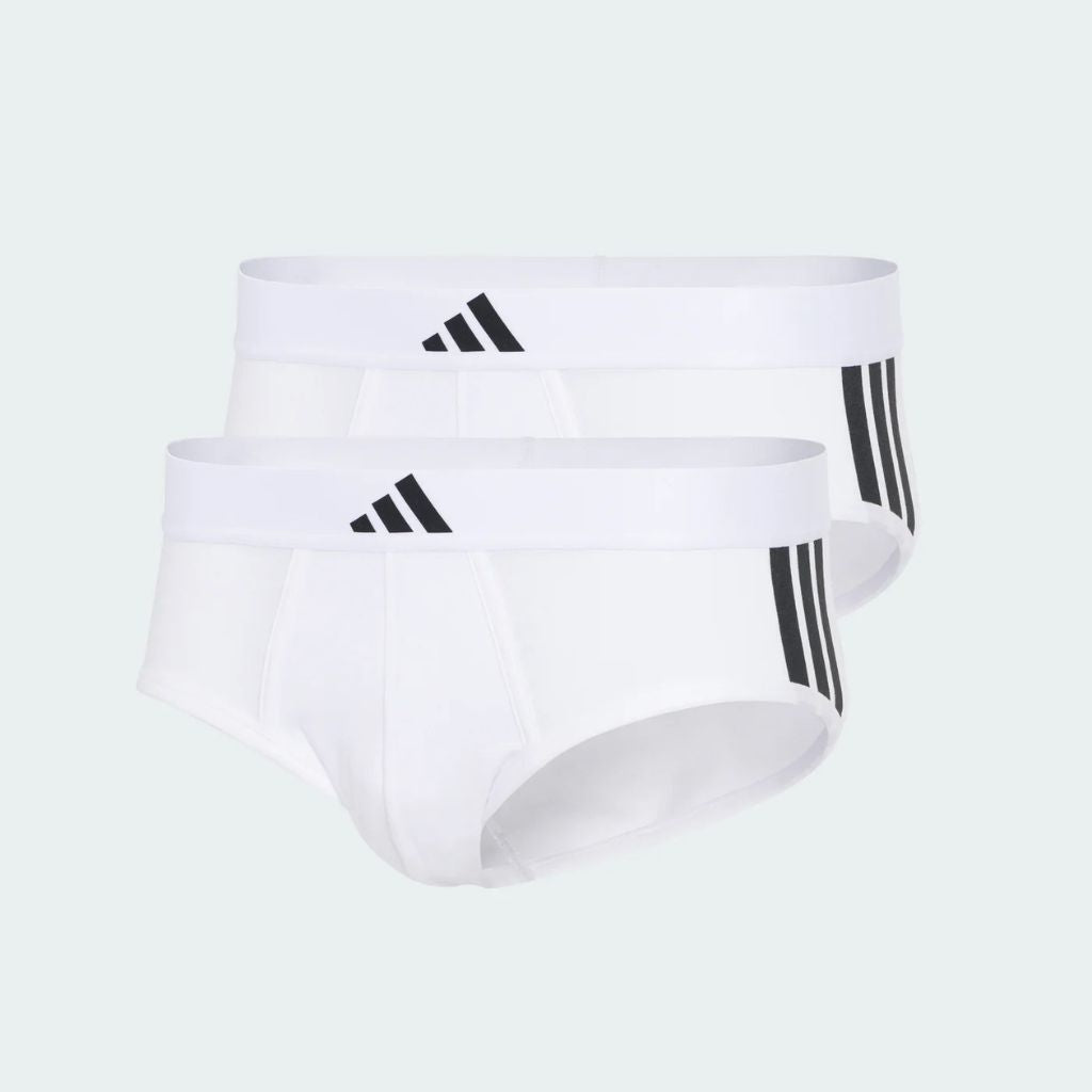 Adidas Slip in Confezione da 2 Bianco Logo Nero JK3976