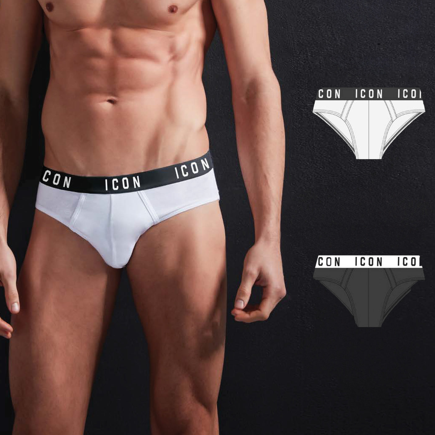 ICON Slip Uomo Nero 47309