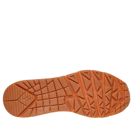 Sneaker Skechers Uno bianca con suola gum e dettaglio rose gold