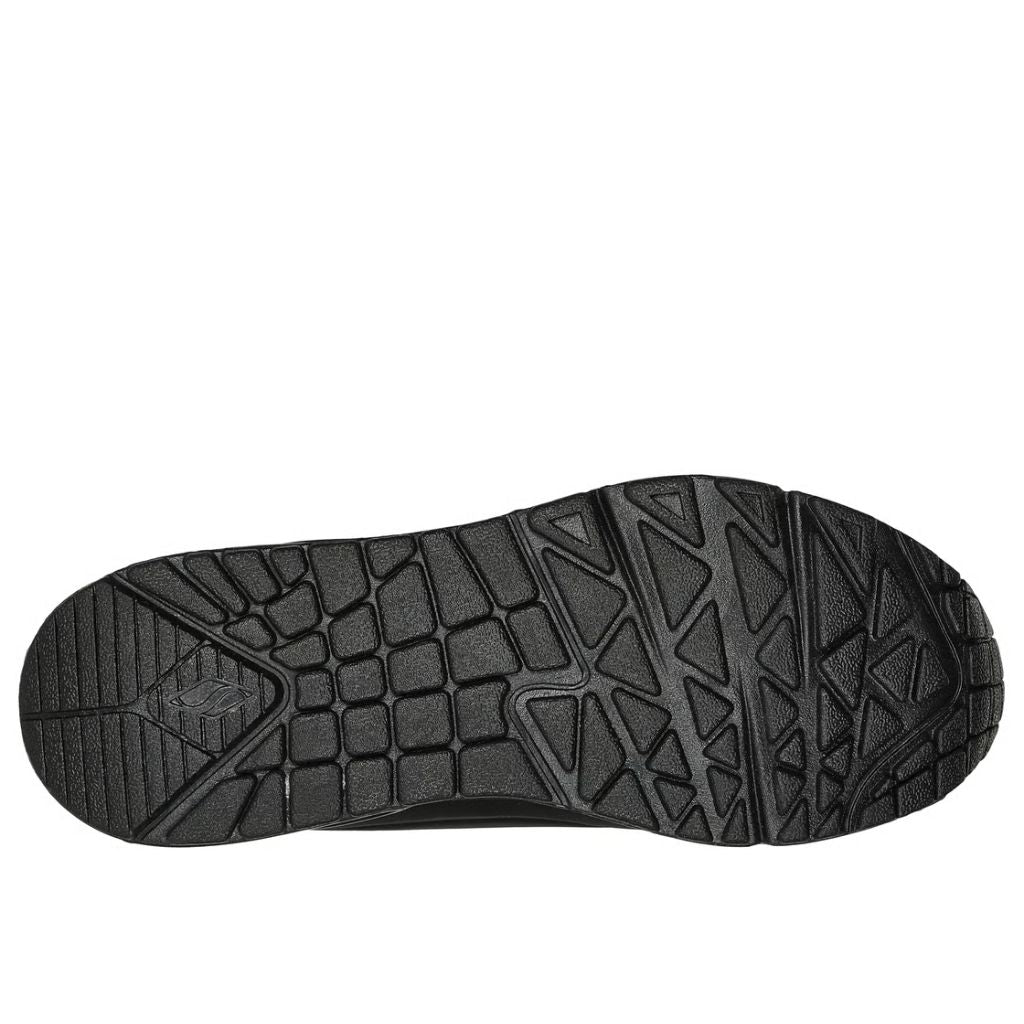 Sneaker Skechers Uno Gen1 nera con dettaglio metallizzato rose gold