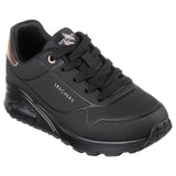 Sneaker Skechers Uno Gen1 nera con dettaglio metallizzato rose gold