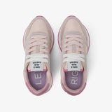 Sneaker Sun68 Ally Solid rosa donna - mesh con riporti scamosciati, logo bianco e laccio intercambiabile