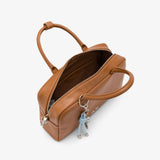 Borsa case bag Sun68 Premium cammello donna in ecopelle - manico, tracolla e doppia tasca zip, 31x22cm