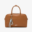 Borsa case bag Sun68 Premium cammello donna in ecopelle - manico, tracolla e doppia tasca zip, 31x22cm