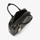Borsa case bag Sun68 Premium nera donna in ecopelle - manico, tracolla e doppia tasca zip, 31x22cm