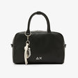 Borsa case bag Sun68 Premium nera donna in ecopelle - manico, tracolla e doppia tasca zip, 31x22cm