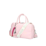 Borsa Sun68 Case Bag Premium rosa in ecopelle, struttura compatta 31x22x10 cm, con tasca interna ed esterna con zip, manico corto, tracolla e portachiavi logato.