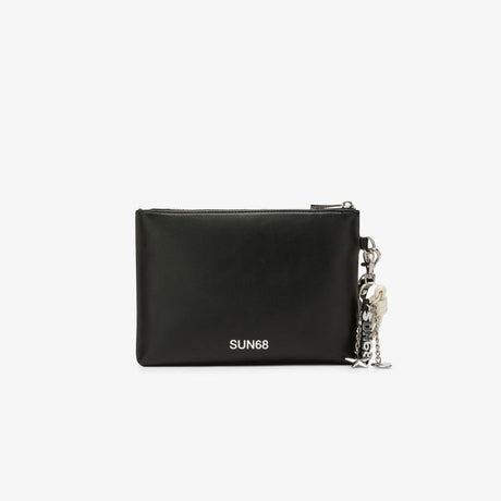 Borsa purse bag Sun68 Premium nera donna in ecopelle - manico corto, 24x17,5 cm