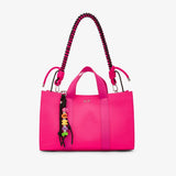 Midi bag Sun68 Everyday fucsia donna in poliestere - manico corto, tracolla e portachiavi, 40x32cm