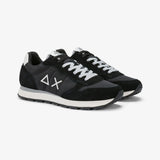 Sneaker Sun68 Tom Solid nera uomo - pelle con riporti scamosciati e logo laterale