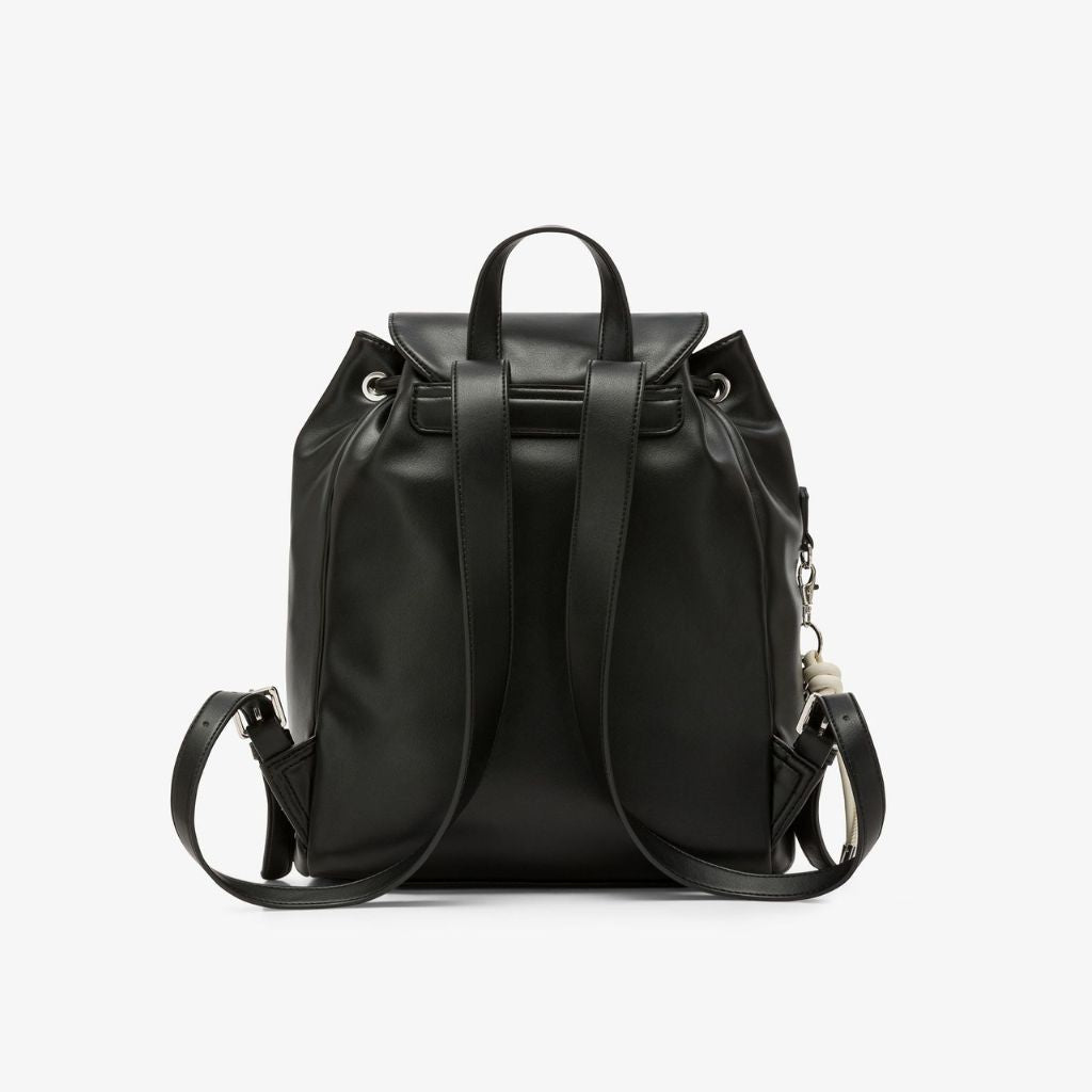 Zaino Sun68 Bagpack Premium nero donna in ecopelle - spalline regolabili e tasca zip esterna