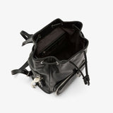 Zaino Sun68 Bagpack Premium nero donna in ecopelle - spalline regolabili e tasca zip esterna