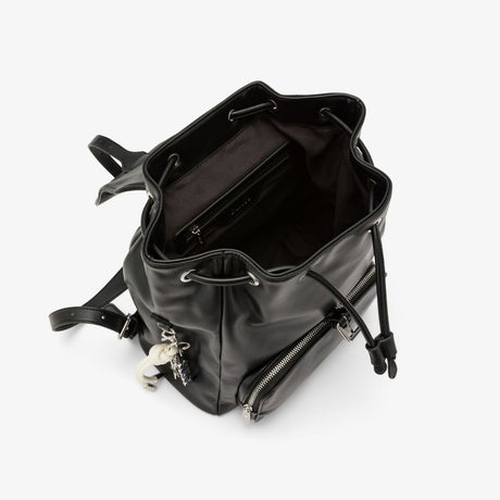 Zaino Sun68 Bagpack Premium nero donna in ecopelle - spalline regolabili e tasca zip esterna