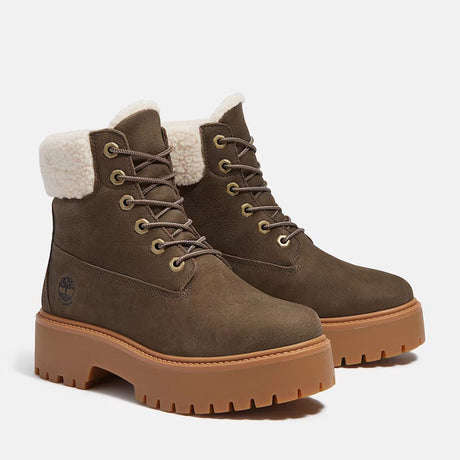 Timberland Stivaletto Pelliccia Stone Street Marrone TB0A2PU6 W01