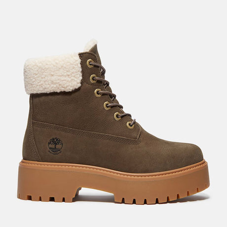 Timberland Stivaletto Pelliccia Stone Street Marrone TB0A2PU6 W01