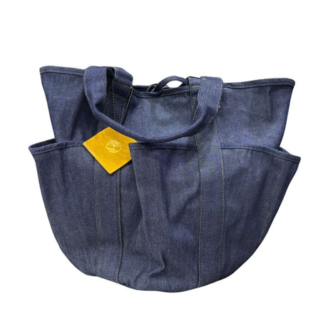 Borsa cargo Timberland denim blu donna - sei tasche esterne e manico corto, 55x38cm