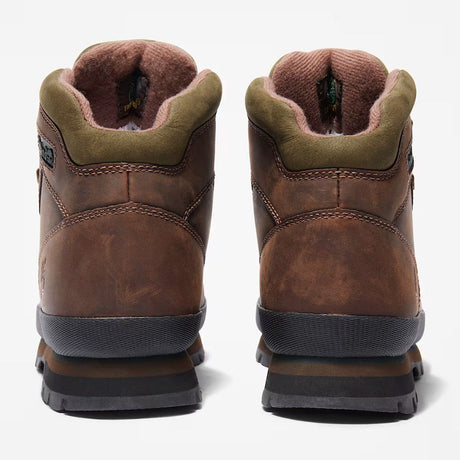 Scarponcino Timberland Euro Hiker marrone con collo verde