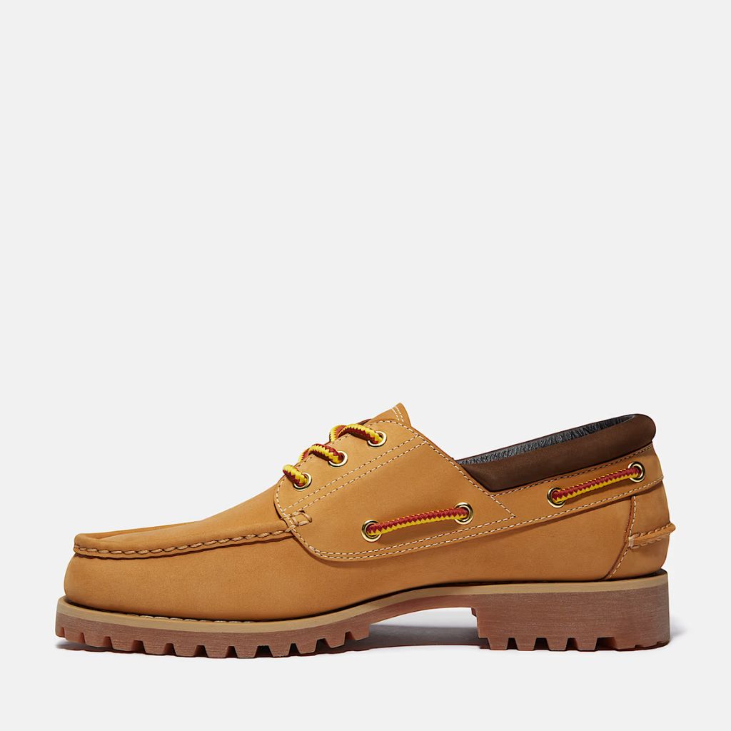 Scarpa da barca Timberland wheat con lacci bicolore