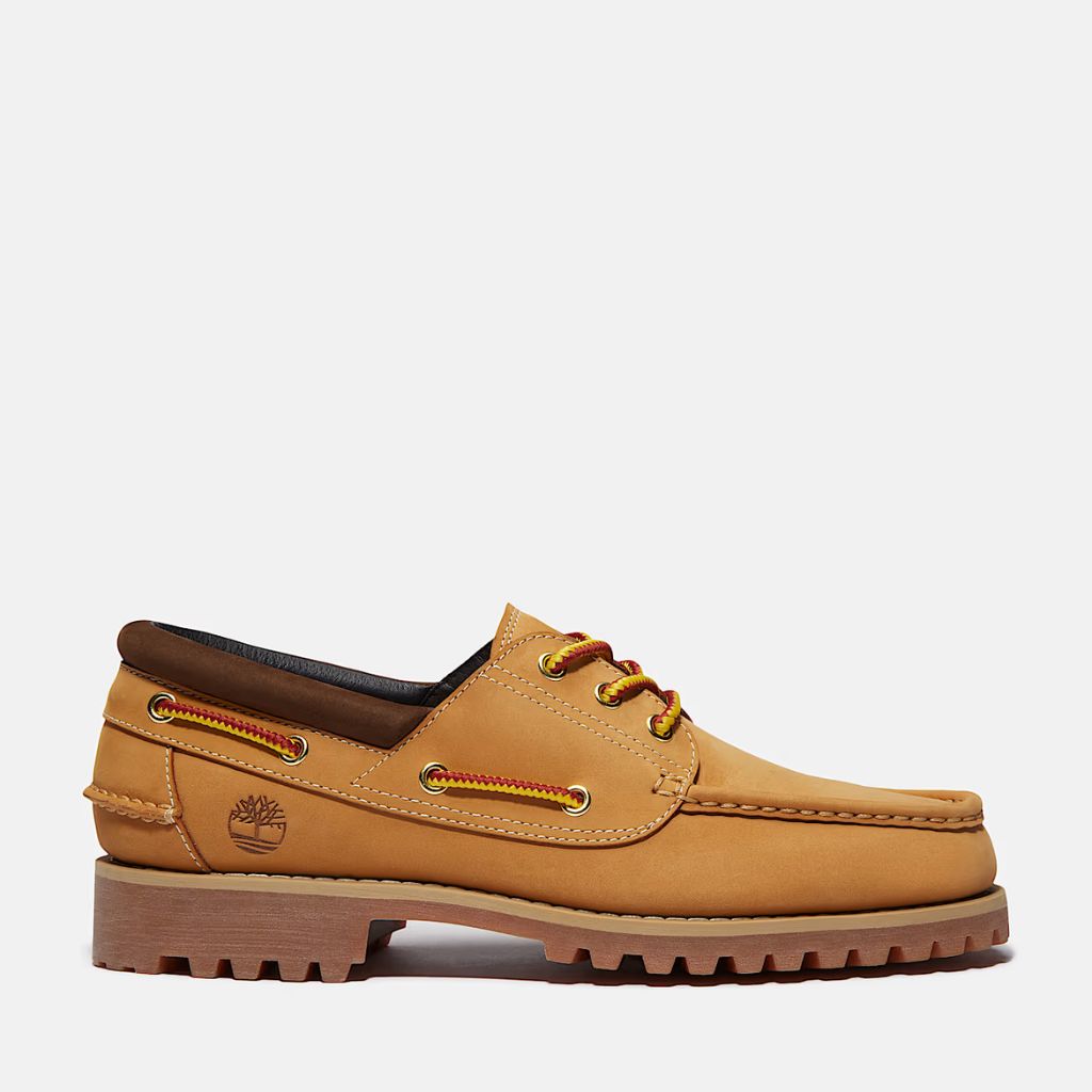 Scarpa da barca Timberland wheat con lacci bicolore