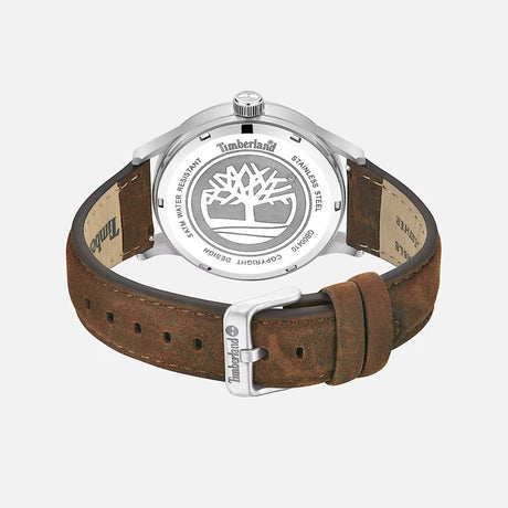 Orologio Timberland blu cinturino pelle marrone