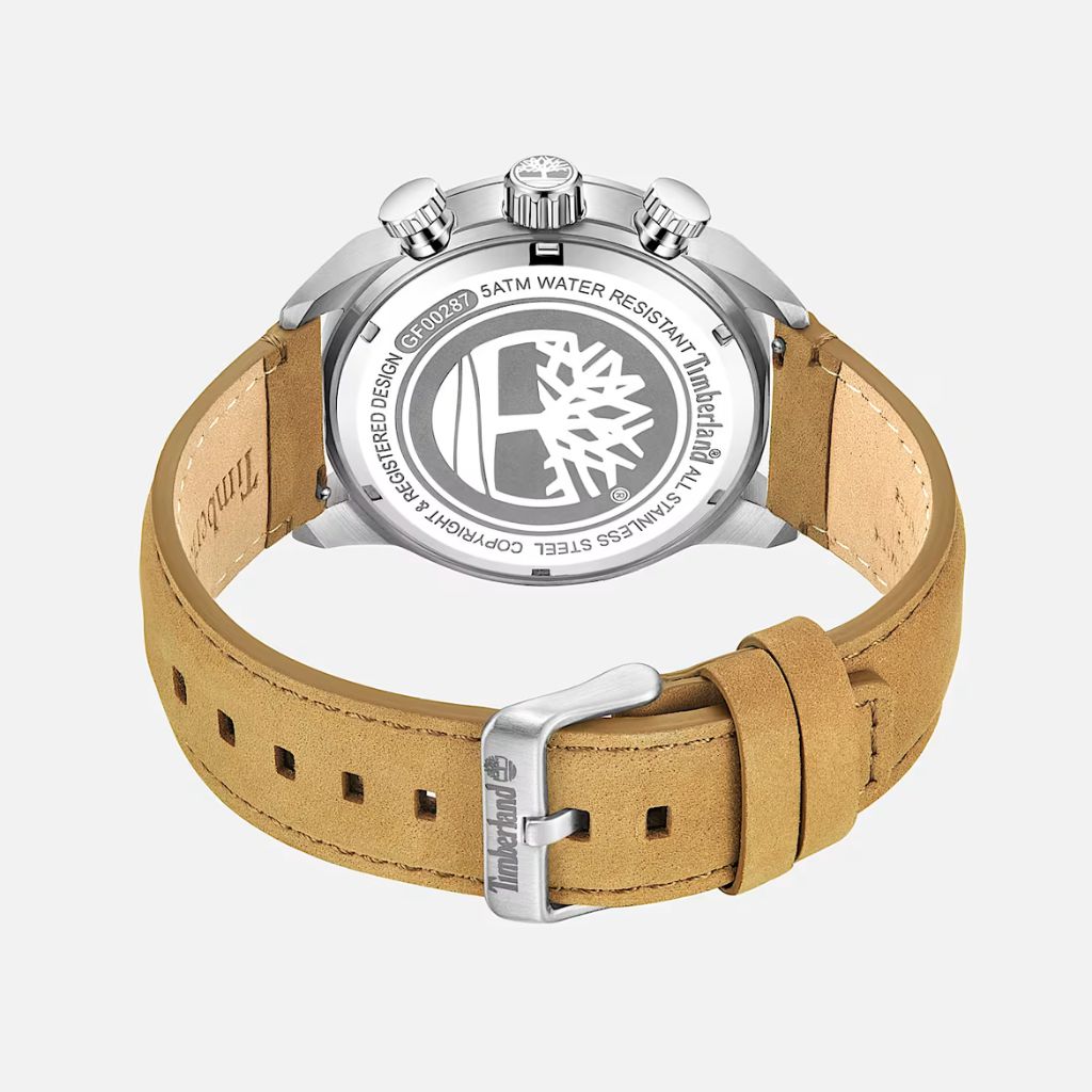 Orologio Timberland nero cinturino scamosciato cammello