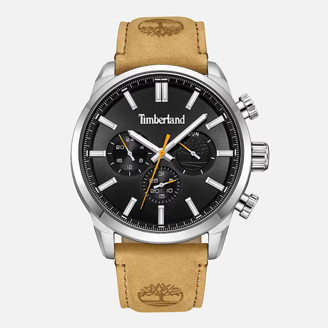 Orologio Timberland nero cinturino scamosciato cammello