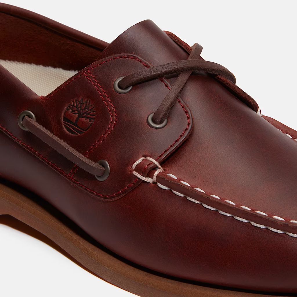 Scarpa da barca Timberland Classic Bordeaux donna - pelle premium e suola EVA, allacciatura classica