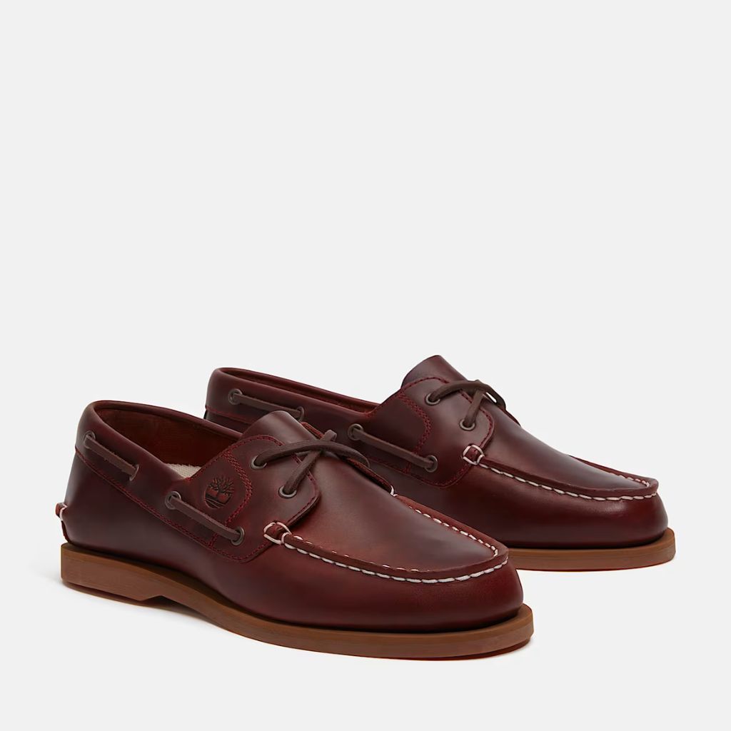 Scarpa da barca Timberland Classic Bordeaux donna - pelle premium e suola EVA, allacciatura classica