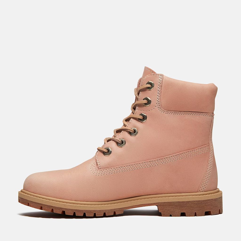 Stivale Timberland Premium 6-Inch rosa in nubuck