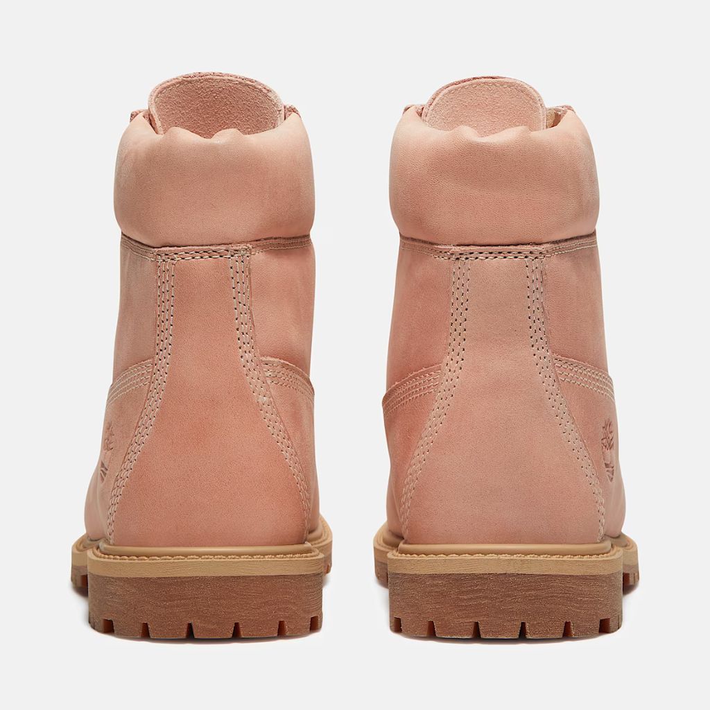 Stivale Timberland Premium 6-Inch rosa in nubuck
