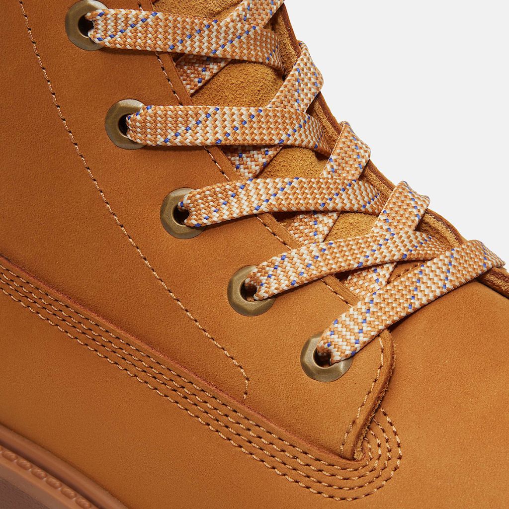 Stivaletto Timberland platform giallo grano in nabuk, risvoltabile con suola maxi