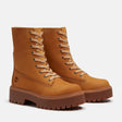 Stivaletto Timberland platform giallo grano in nabuk, risvoltabile con suola maxi