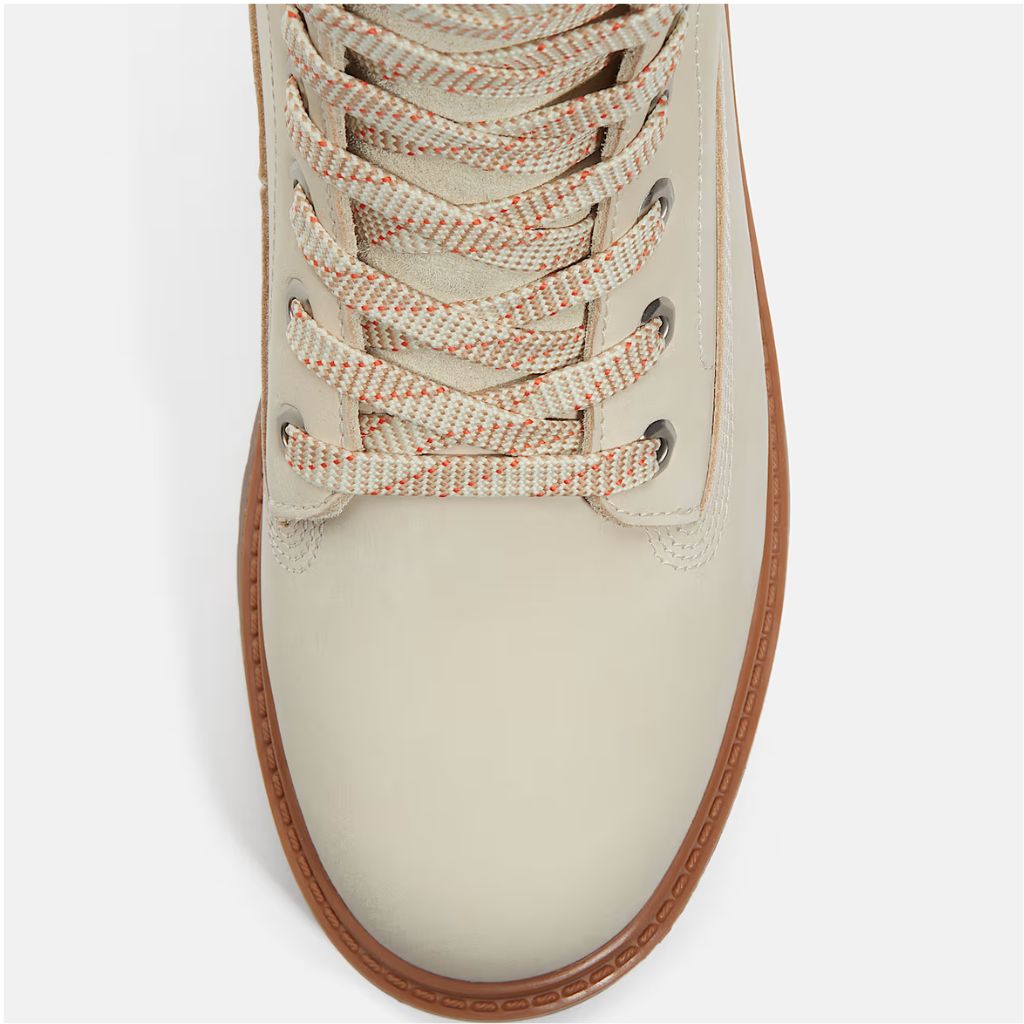 Stivaletto Timberland platform panna in nabuk, risvoltabile con suola maxi