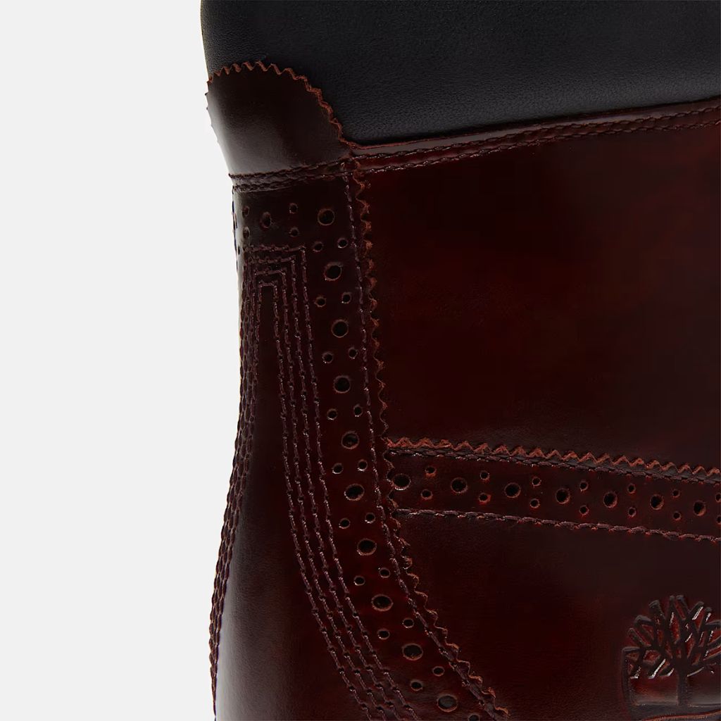 Stivale Timberland Brogue bordeaux con impunture