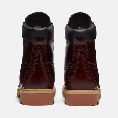 Stivale Timberland Brogue bordeaux con impunture