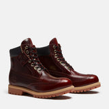 Stivale Timberland Brogue bordeaux con impunture