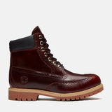 Stivale Timberland Brogue bordeaux con impunture