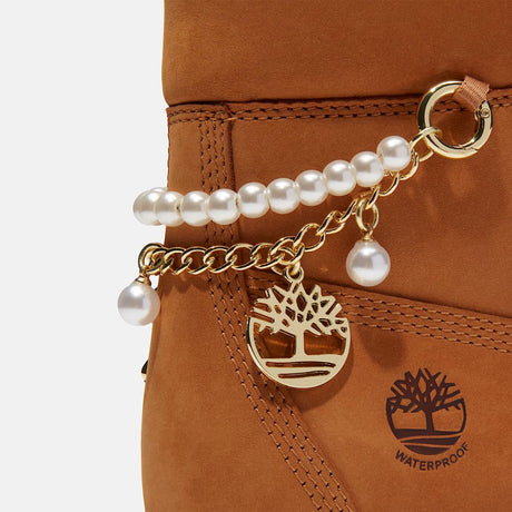 Stivale Timberland wheat con charm perle e suola platform