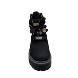 Stivale Timberland nero con maxi lacci e charm argentati