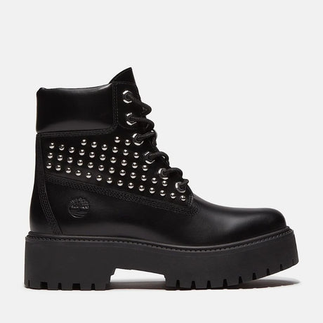 Stivaletto Timberland Stone Street Platform in pelle nera